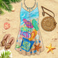 Beach Life Is Best Flipflops V-Neck Sleeveless Cami Dress For Island Holidays And Thoughtful Gifting