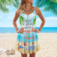 Beach Some Girls Are Just Born Beach V-Neck Sleeveless Cami Dress For Ocean Lovers And Sunny Getaways