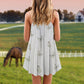 Horse Black Let Your Faith Be Bigger V-Neck Sleeveless Cami Dress For Vacations And Playful Everyday Style