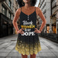 Dope Black V-Neck Sleeveless Cami Dress For Festivals And Relaxed Warm Weather Style