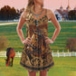 Horse Vintage V-Neck Sleeveless Cami Dress For Travel And Comfortable Summer Styling