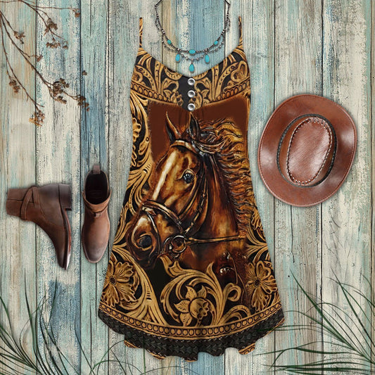 Horse Artistic Style Limited – Women's Summer Sleeveless V-Neck Camisole Dress