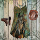 Horse V-Neck Sleeveless Cami Dress For Festivals And Relaxed Daily Fashion