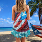 Puerto Rico Beach V-Neck Sleeveless Cami Dress For Island Holidays And Thoughtful Gifting