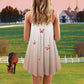 Horse Beauty Butterfly V-Neck Sleeveless Cami Dress For Nature Lovers And Thoughtful Gifting