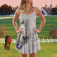 White Horse Faith V-Neck Sleeveless Cami Dress For Travel And Comfortable Summer Styling