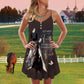 Black Horse Faith Be Bigger Than Your Fear V-Neck Sleeveless Cami Dress For Animal Lovers And Casual Summer Wear