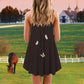 Black Horse Faith V-Neck Sleeveless Cami Dress For Beach Trips And Charming Warm Weather Outfits
