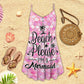 Mermaid Beach Please Im A Mermaid V-Neck Sleeveless Cami Dress For Ocean Lovers And Sunny Getaways