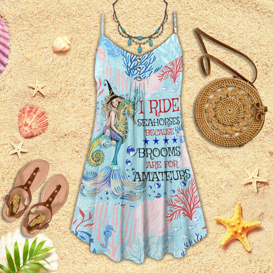 Mermaid Ocean Style Limited – Women's Summer Sleeveless V-Neck Camisole Dress