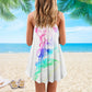 Mermaid Skull Mom V-Neck Sleeveless Cami Dress For Gothic Events And Relaxed Casual Wear