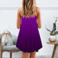 Purple Rose Butterfly Shih Tzu V-Neck Sleeveless Cami Dress For Nature Lovers And Thoughtful Gifting