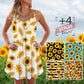 Sunflower V-Neck Sleeveless Cami Dress For Summer Events And Colorful Daily Fashion
