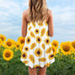 Sunflower V-Neck Sleeveless Cami Dress For Summer Events And Colorful Daily Fashion