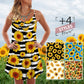 Sunflower V-Neck Sleeveless Cami Dress For Garden Parties And Relaxed Summer Wear