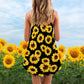Artistic Sunflower V-Neck Sleeveless Cami Dress For Garden Parties And Relaxed Summer Wear