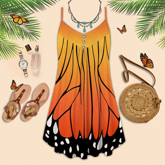 Monarch Butterfly Nature Limited – Women's Summer Sleeveless V-Neck Camisole Dress