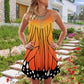 Monarch Butterfly V-Neck Sleeveless Cami Dress For Garden Parties And Relaxed Summer Wear