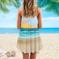 Mermaid Beach On Sunset V-Neck Sleeveless Cami Dress For Beach Trips And Resort Vacations