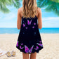 Skull Butterfly V-Neck Sleeveless Cami Dress For Travel And Expressive Warm Weather Fashion
