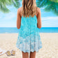 Skull Beach V-Neck Sleeveless Cami Dress For Gothic Events And Relaxed Casual Wear