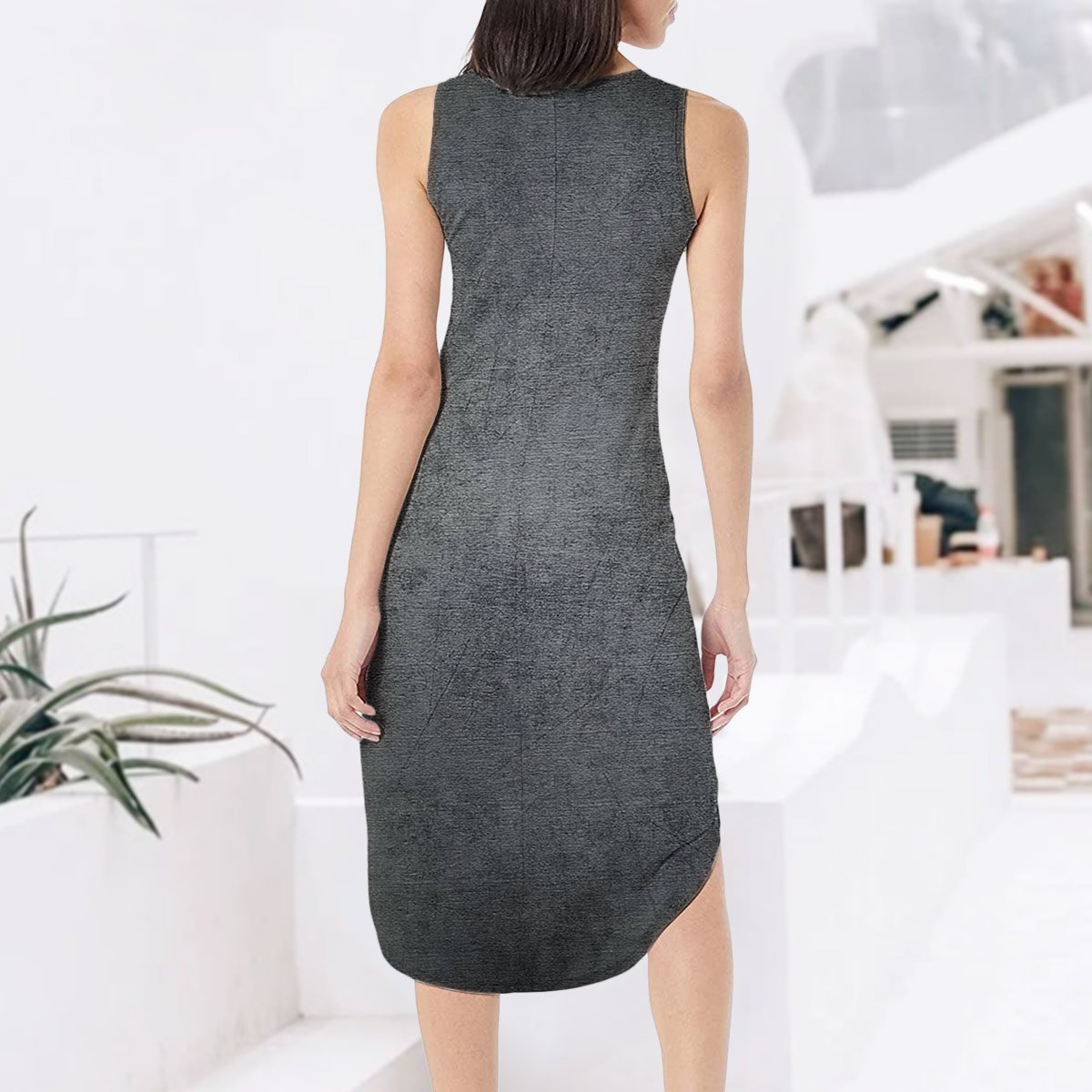 Horse Classic Spirit V-Neck Sleeveless Cami Dress For Travel And Comfortable Summer Styling