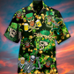 Skull Irish Beer Hawaiian Shirt Design View For Casual Summer Styling