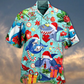 Shark Christmas Hawaiian Shirt For Coastal Adventures And Warm Weather Wear