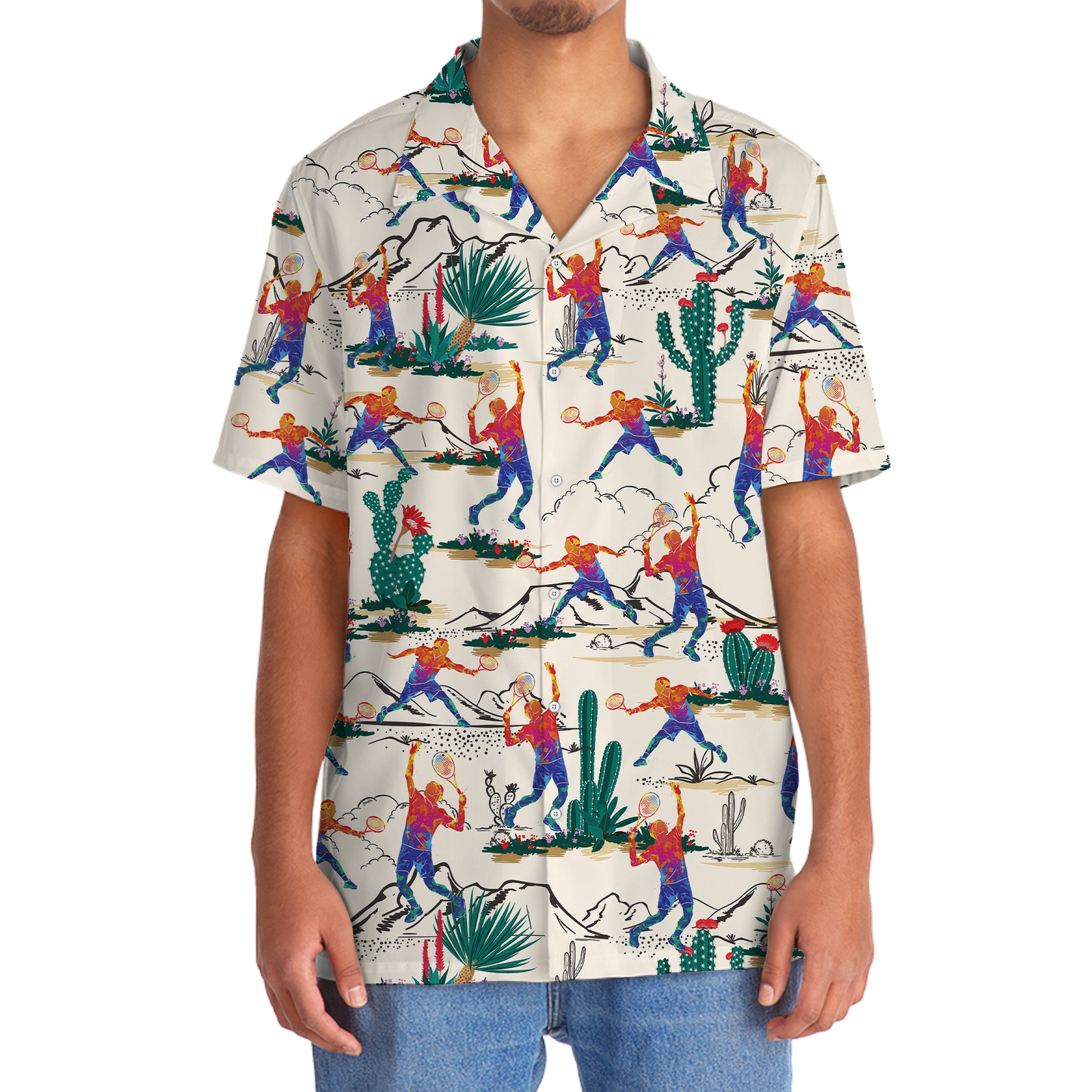 Tennis Desert Adventure Hawaiian Shirt For Beach Parties And Weekend Getaways