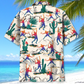 Tennis Desert Adventure Hawaiian Shirt Pattern Detail For Vacation Travel And Daily Wear