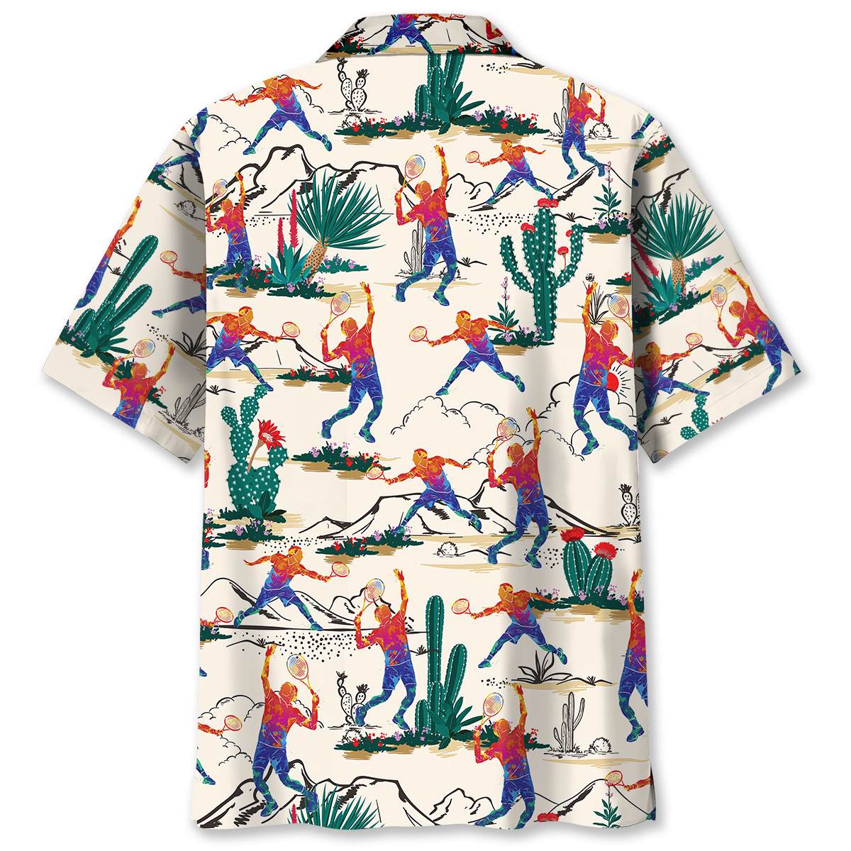 Tennis Desert Adventure Hawaiian Shirt For Warm Weather Adventures And Everyday Comfort