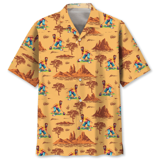 Desert Lawn Bowling Adventure Hawaiian Shirt For Summer Events And Casual Outdoor Wear