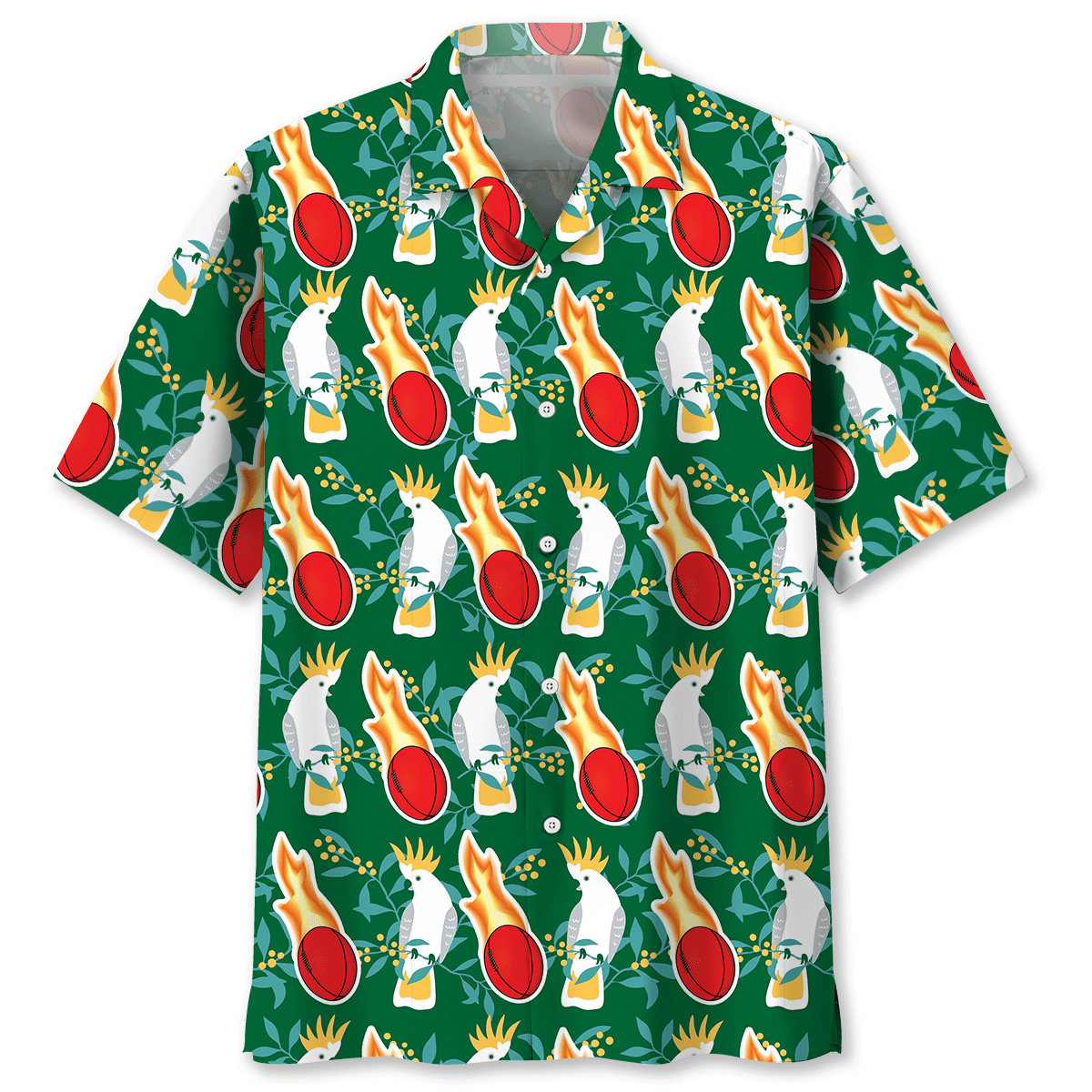 Football Aussie Sport Hawaiian Shirt Pattern Detail For Summer Holidays And Outdoor Fun