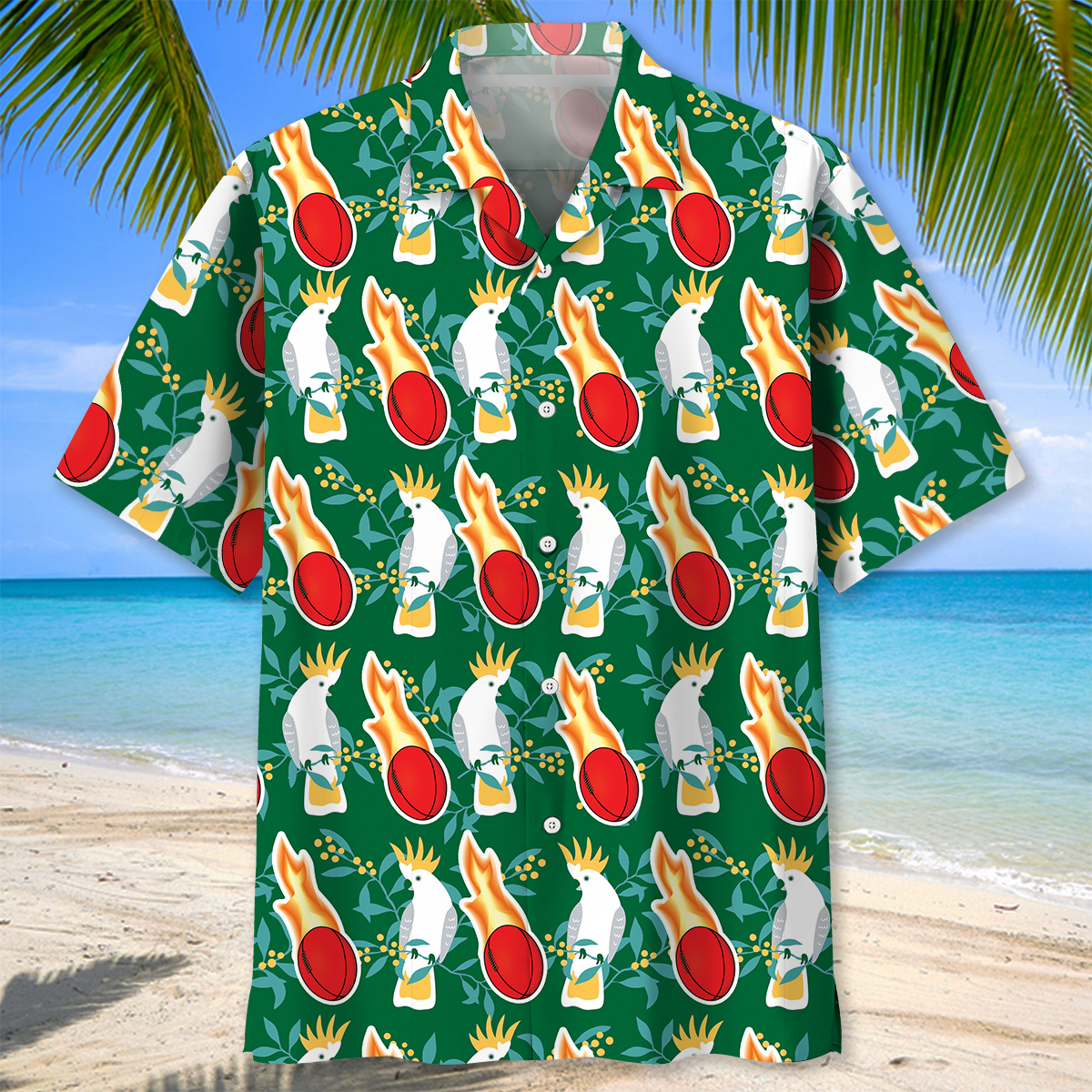 Football Aussie Sport Hawaiian Shirt For Vacation Days And Relaxed Coastal Outings