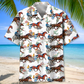 Western Horse Cactus Harness Racing Hawaiian Shirt Pattern View For Relaxed Warm Weather Outfits