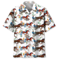 Western Horse Cactus Harness Racing Hawaiian Shirt For Summer Vacation And Beach Travel