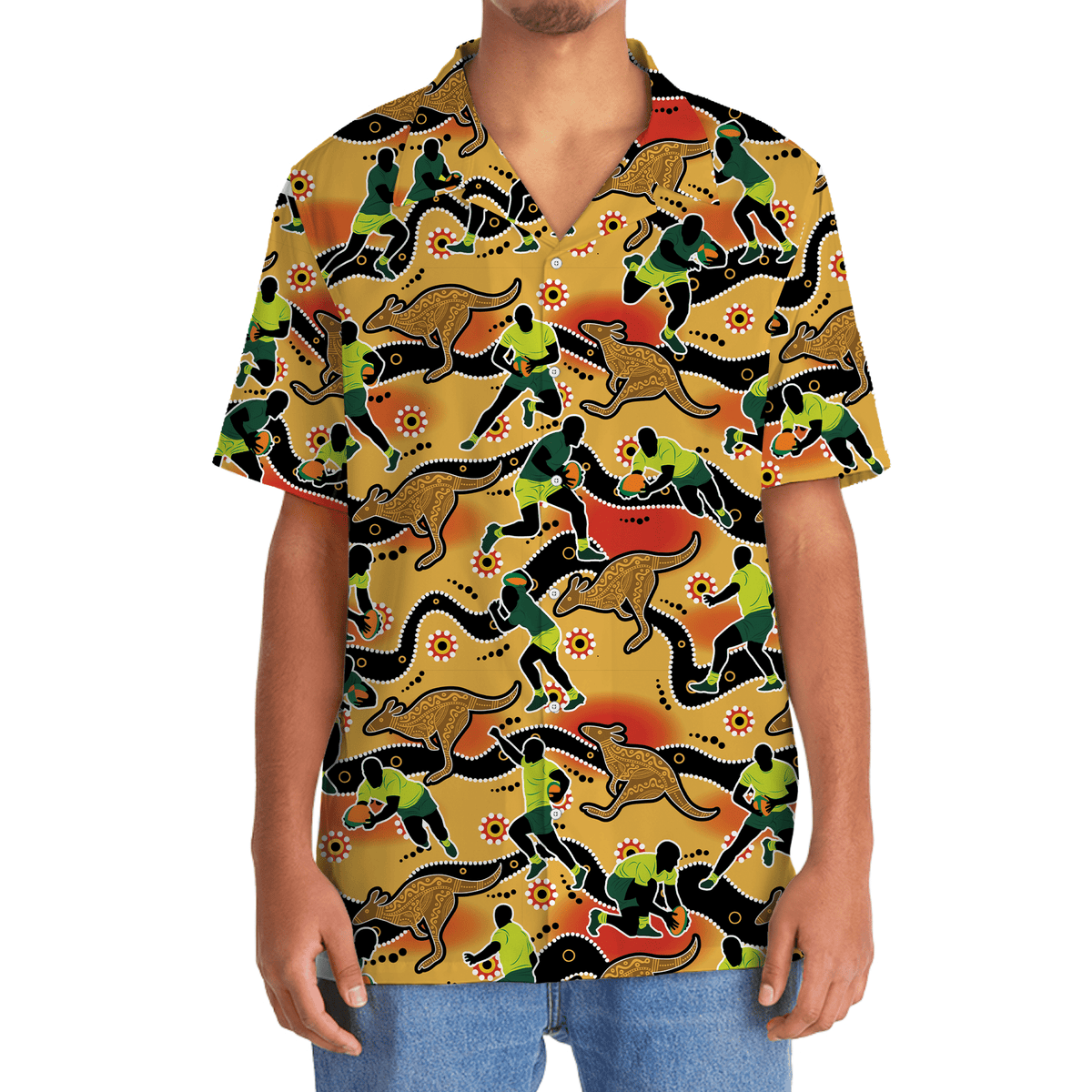 Football Australia Sport Hawaiian Shirt Artwork Detail For Tropical Trips And Casual Outings