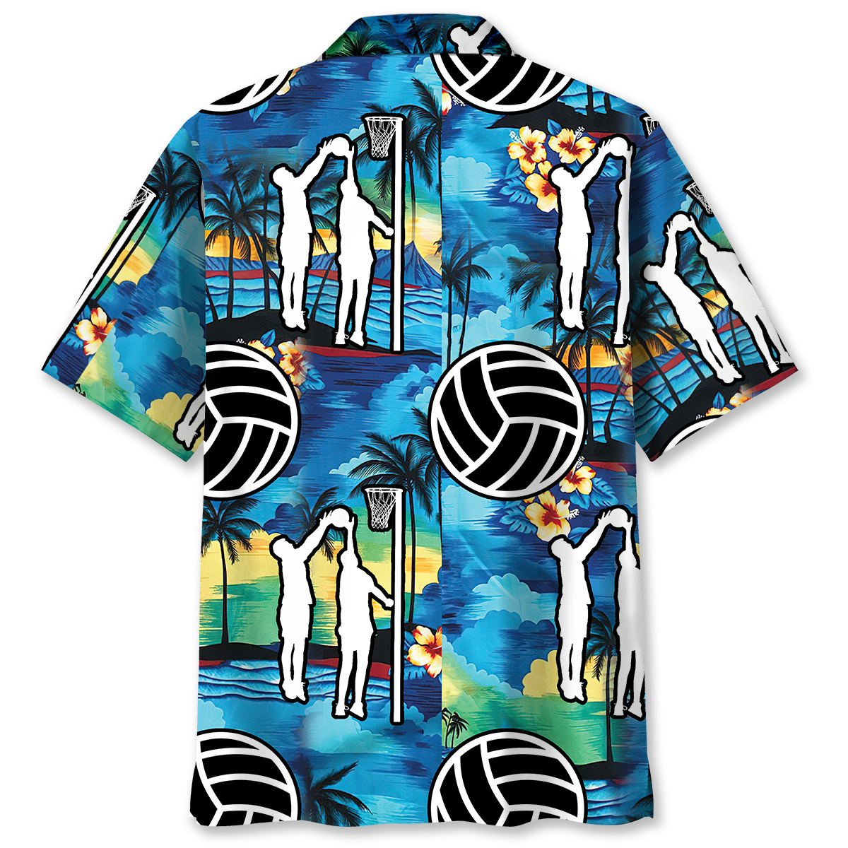 Tropical Netball Beach Hawaiian Shirt For Resort Getaways And Comfortable Summer Activities