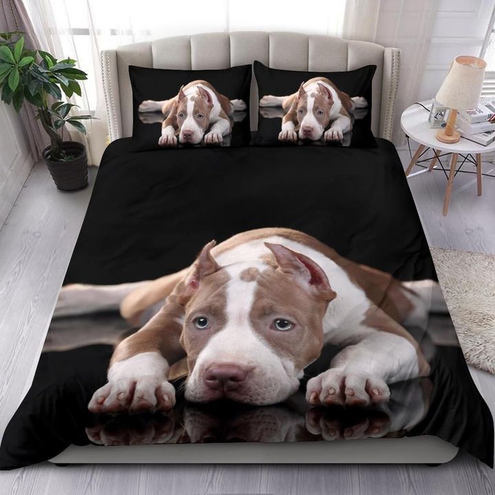 Pit Bull Dog Goodnight Bedding Cover For Pet Lover Bedroom Decor