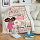 Black Girl To My Daughter African American Flannel Blanket For Cozy Bedroom Sofa Decor