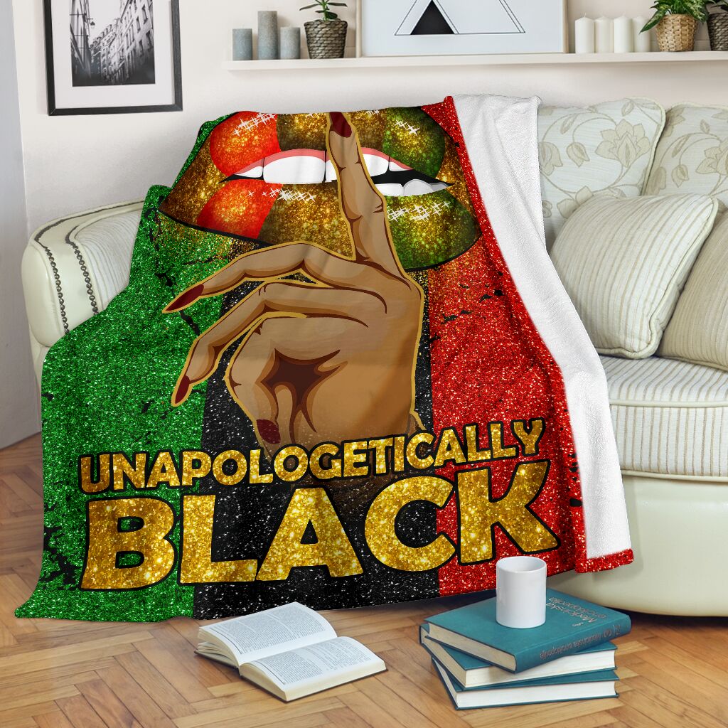 Black Woman Unapologetically Black African American Flannel Blanket For Cozy Bedroom Sofa Decor