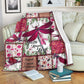 Breast Cancer Faith Hope Love Dragon Floral Flannel Blanket For Cozy Bedroom Sofa Decor