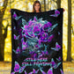 Hope Awareness Butterfly Flannel Blanket For Cozy Bedroom Sofa Decor