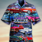 Colorful Classic Car Hawaiian Shirt With All Over Print For Coastal Adventures Summer Events And Everyday Comfort
