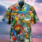 Parrot Christmas Hawaiian Shirt Pattern View For Relaxed Warm Weather Outfits