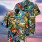Parrot Christmas Hawaiian Shirt Artwork Detail For Resort Trips And Outdoor Activities