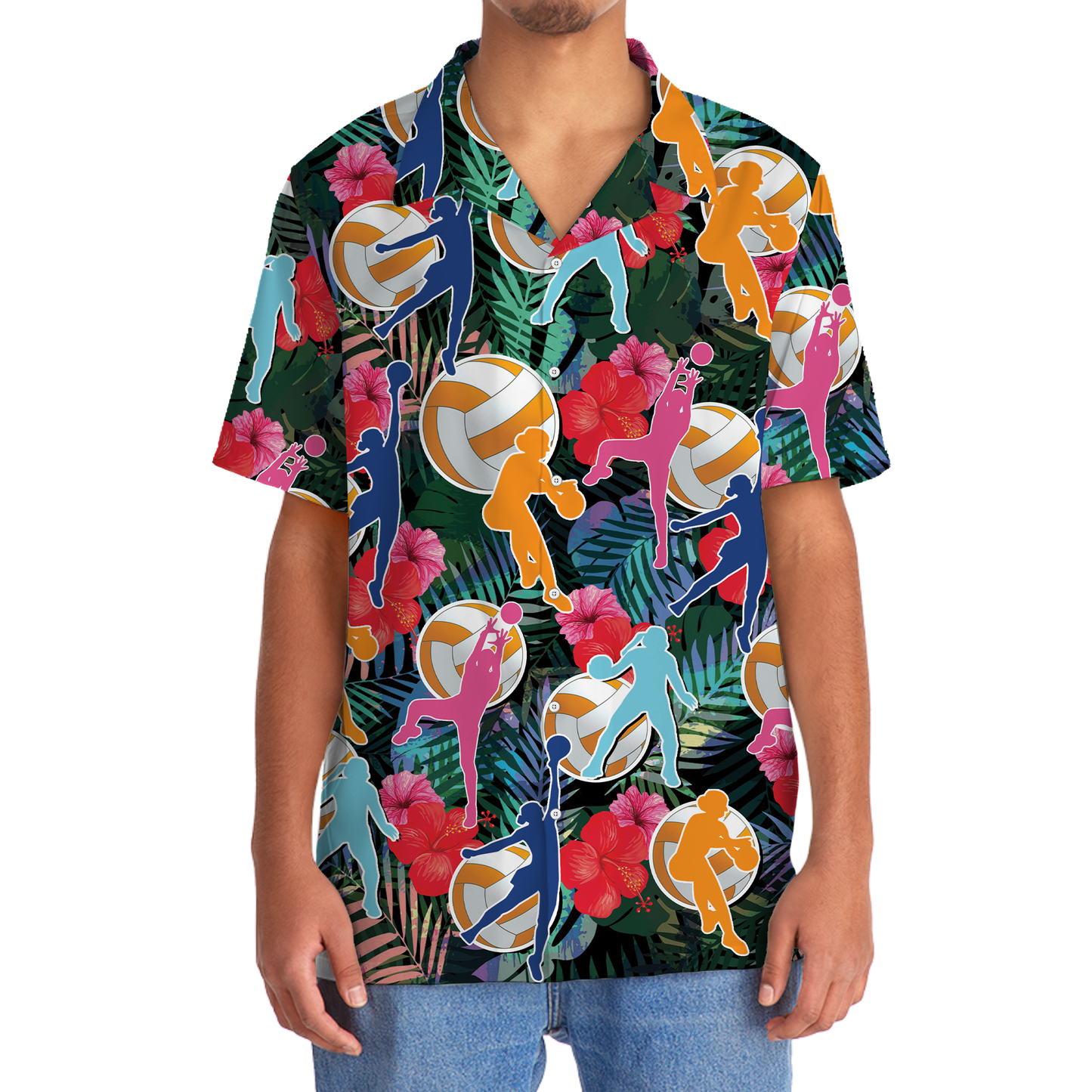 Tropical Netball Hawaiian Shirt Artwork View For Weekend Travel And Beach Style