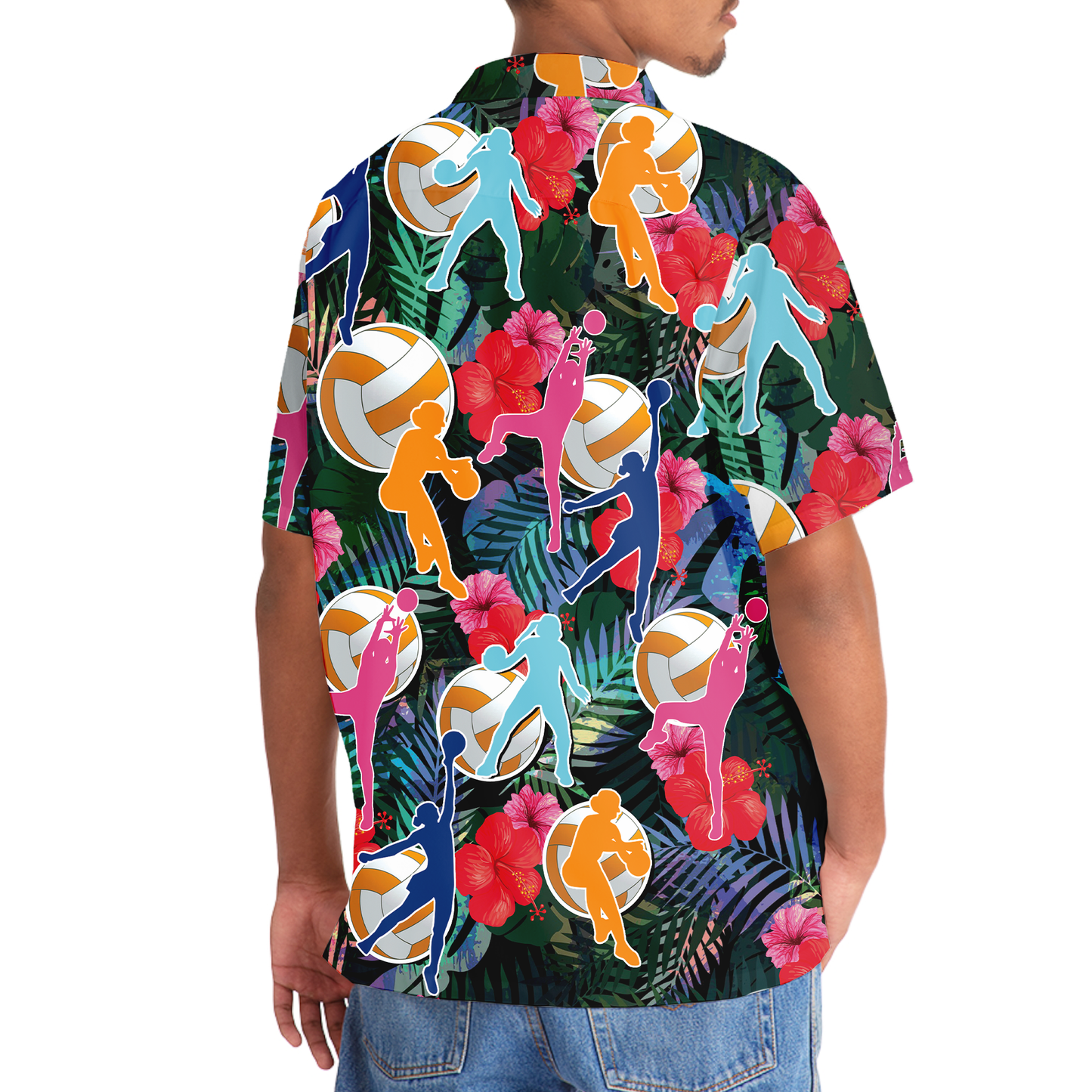 Tropical Netball Hawaiian Shirt Design Detail For Sunny Adventures And Casual Wear