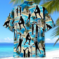Blue Tropical Netball Beach Hawaiian Shirt Design Detail For Beach Days And Holiday Travel