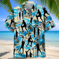 Blue Tropical Netball Beach Hawaiian Shirt Pattern View For Lightweight Everyday Style